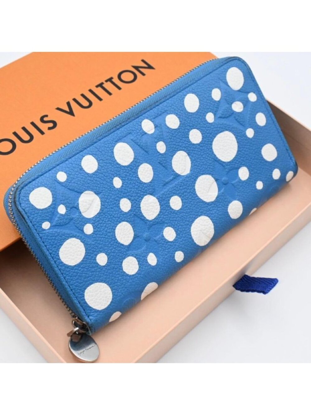 Louis Vuitton Yayoi Kusama Zippy Wallet Empreinte Blue